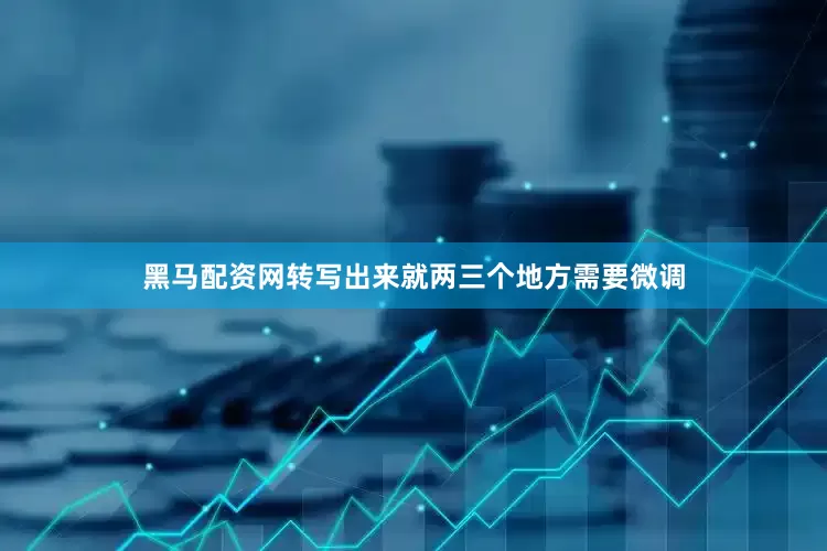 黑马配资网转写出来就两三个地方需要微调