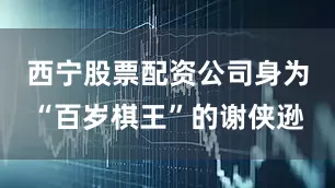 西宁股票配资公司身为“百岁棋王”的谢侠逊